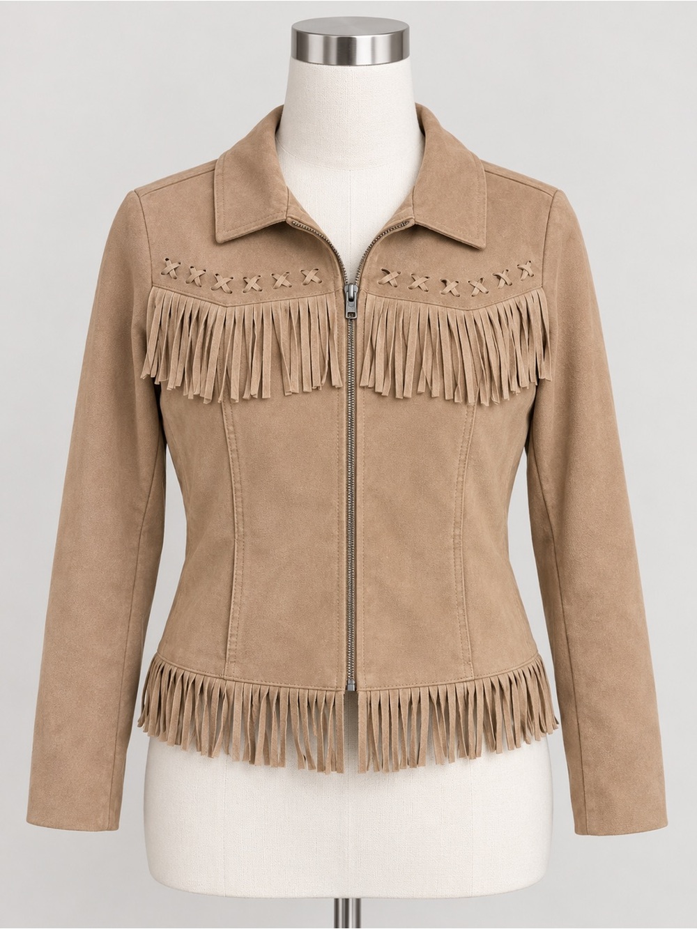 Fornia Women's Saddle Creek Fringe Jacket Size M